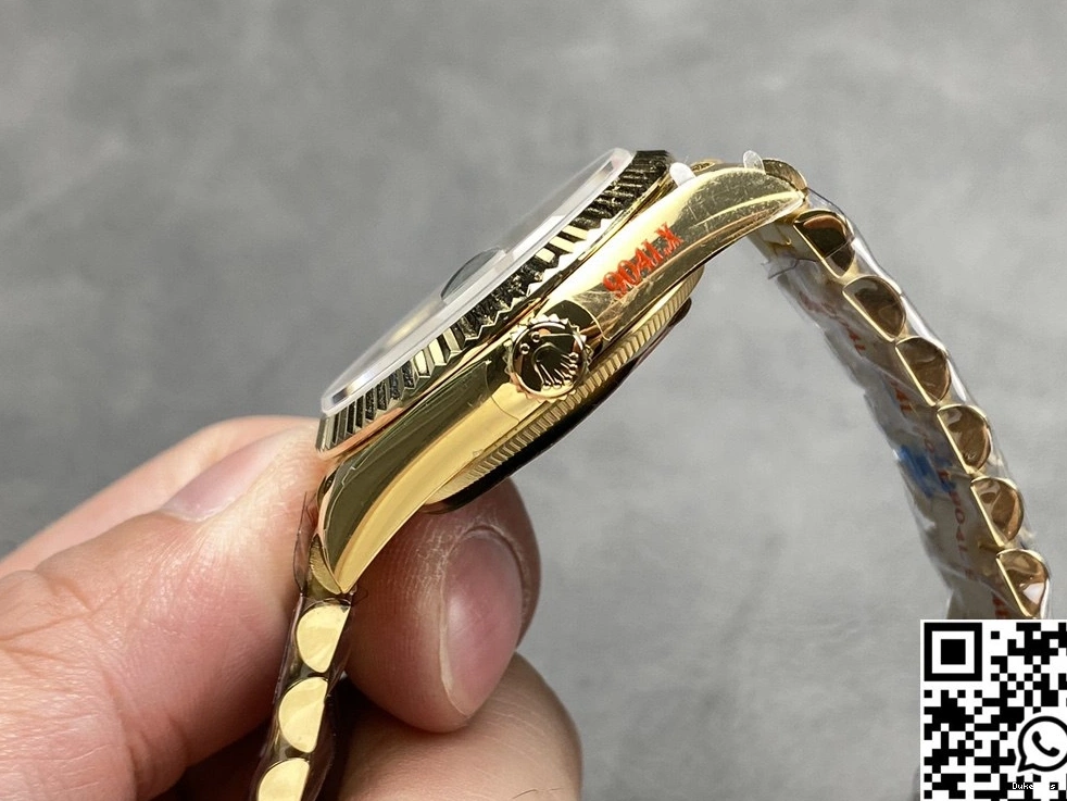 Gold Yellow Factory Rolex QF Date Steel Dial Green Day v5 Tungsten 36mm M128238-0069 1223